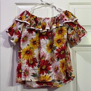 Off the shoulder floral top